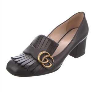 Gucci Marmont Black Leather shoes 8.5